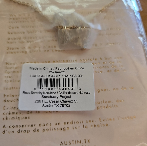 NEW Santuary Project Rose Serenity Necklace - Picture 3 of 3